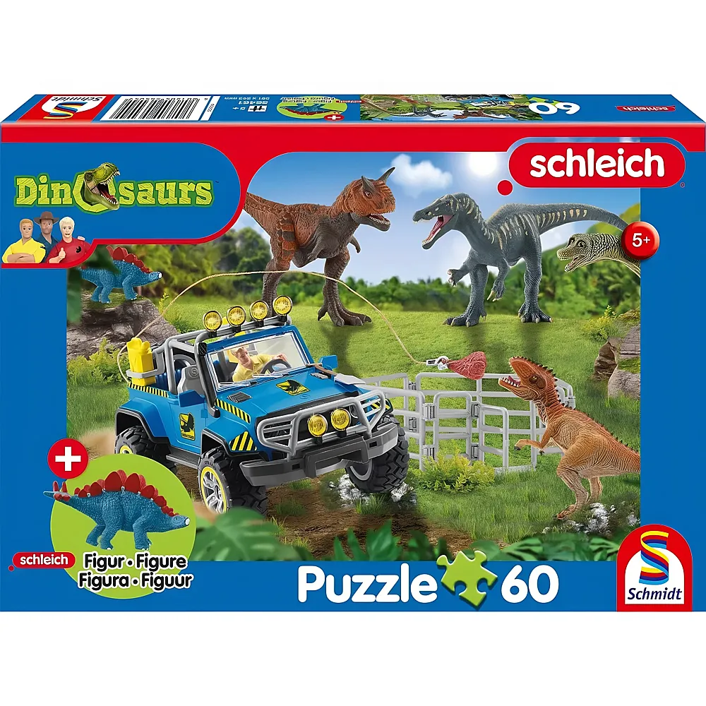 Schmidt Puzzle Schleich Dinosaurs Urzeit-Giganten inkl. Figur - 60 Teile