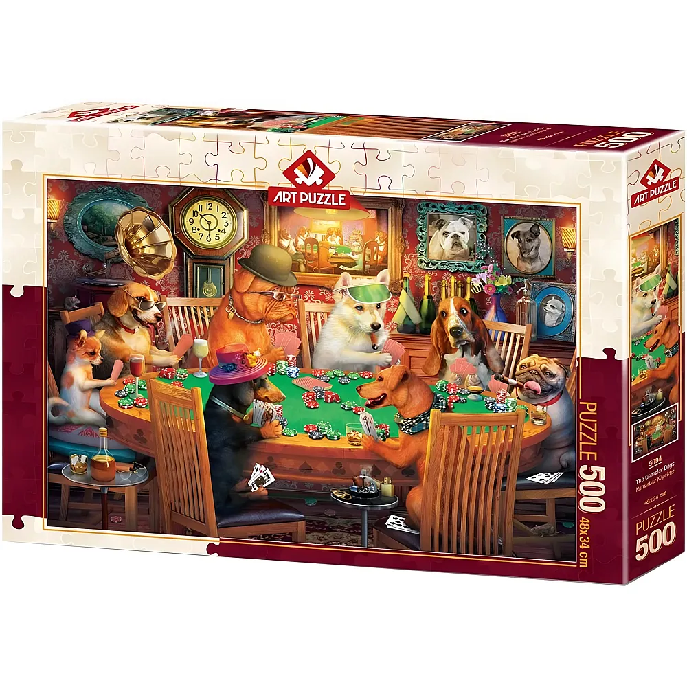 Art Puzzle The Gambler Dogs 500Teile