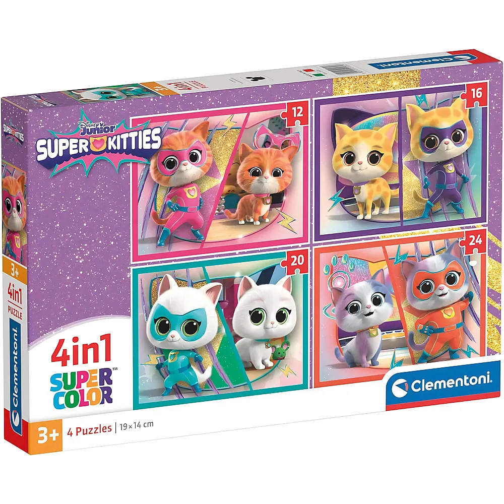 Clementoni 4in1 Disney Super Kitties 12-24