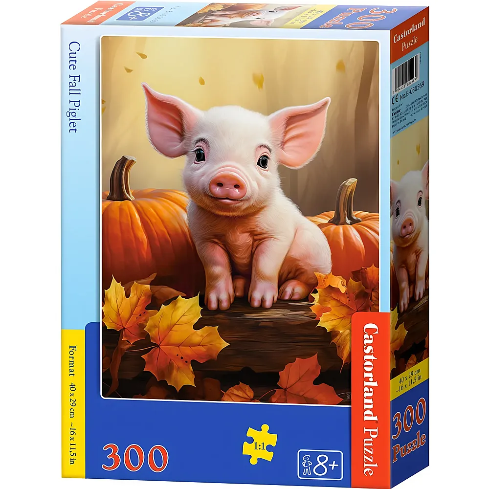 Castorland Puzzle S�sses Schweinchen im Herbst 300Teile