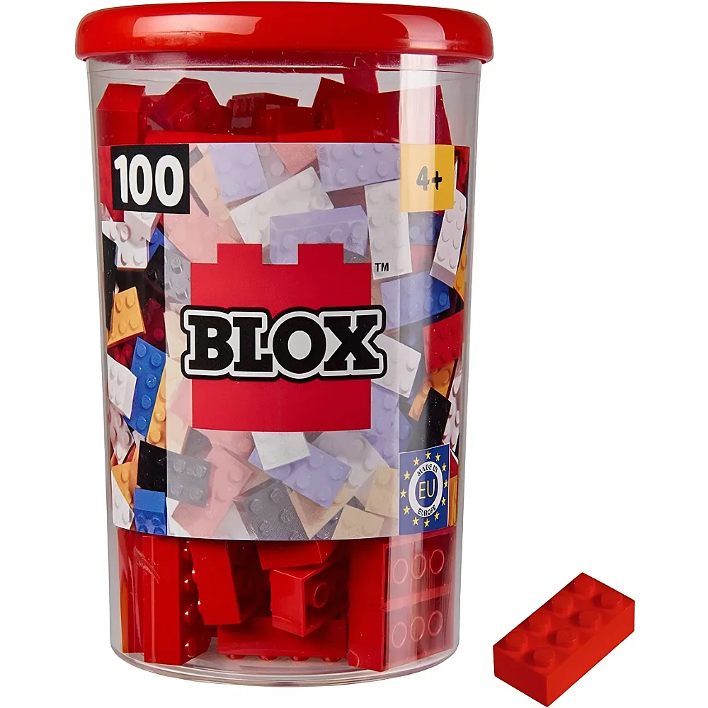 Androni Blox 8er Bausteine in Dose Rot 100Teile