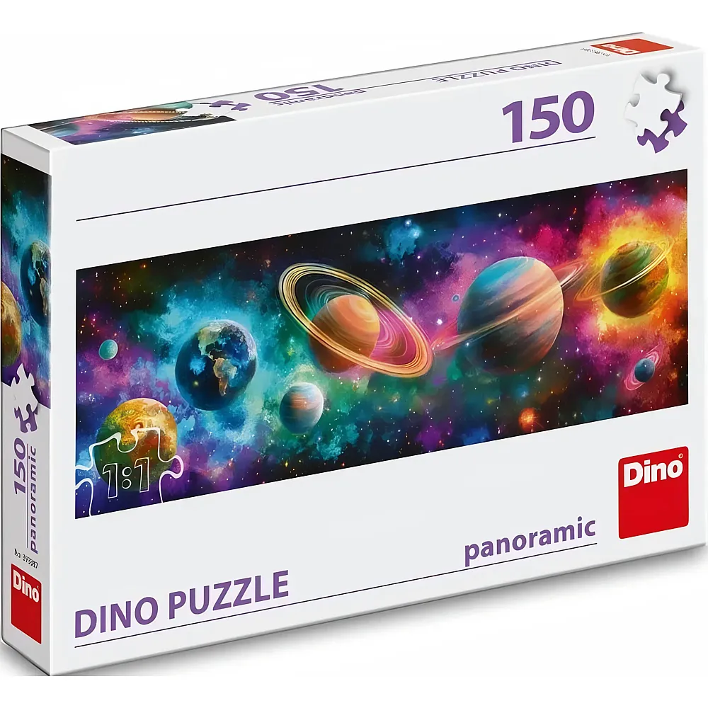 Dino Puzzle Panorama Farbenfrohe Planeten - 150 Teile