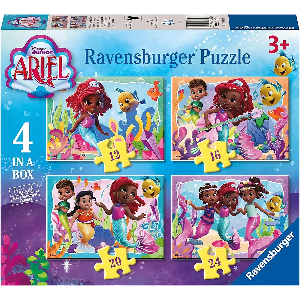 Ravensburger Puzzle 4in1 Disney Junior Ariel 12-24