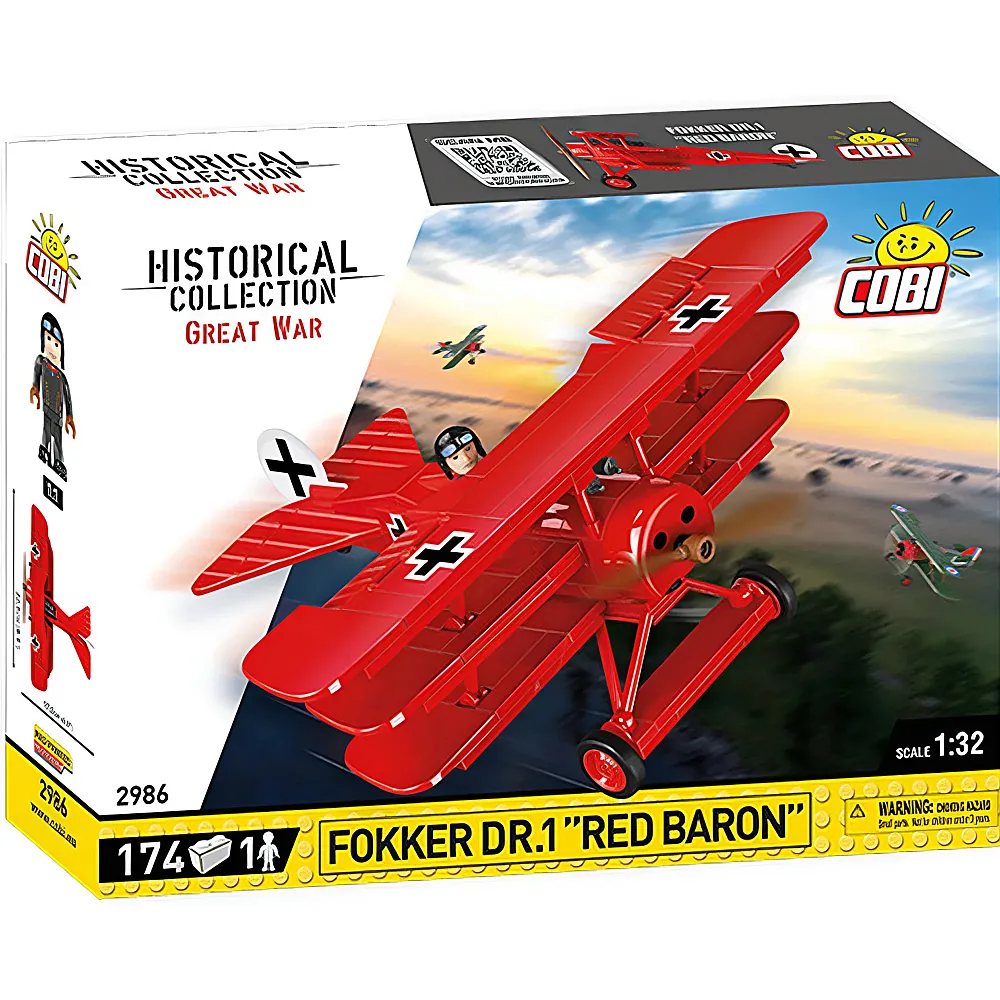 COBI Historical Collection Fokker Dr.I Red Baron 2986