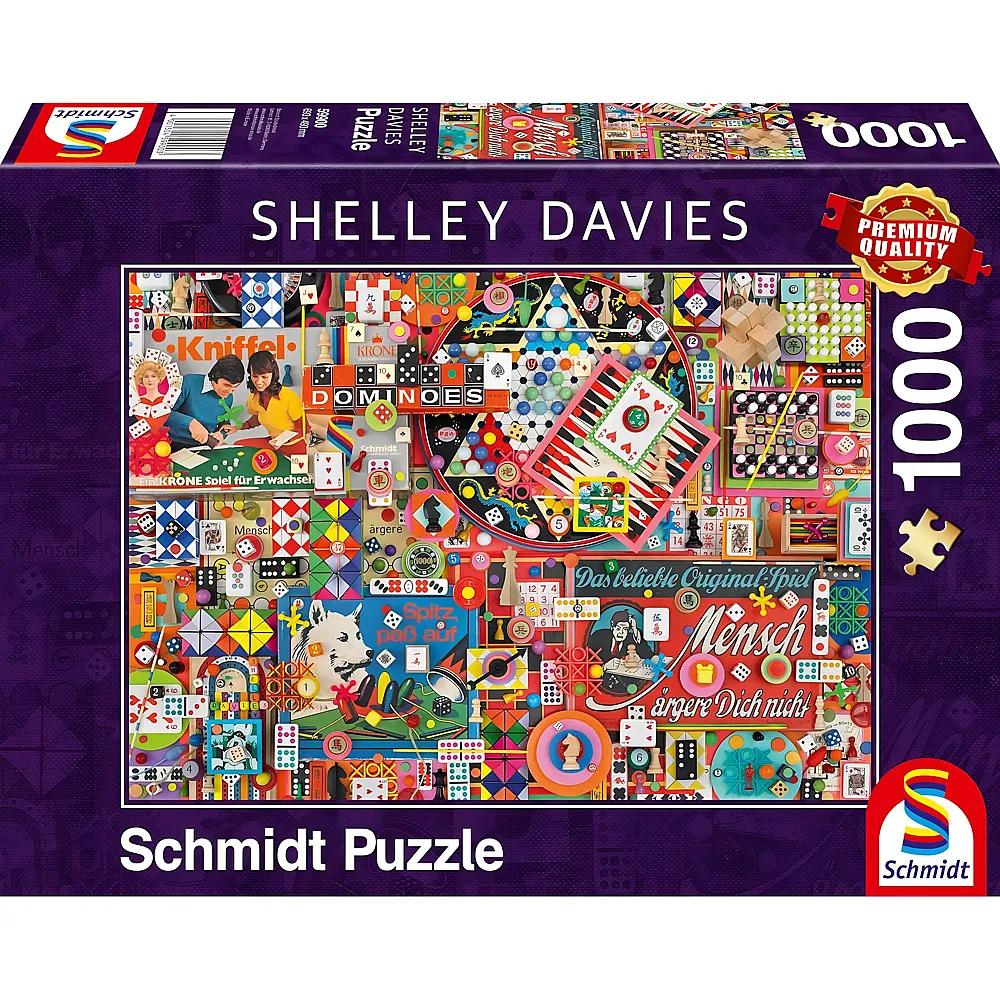 Schmidt Puzzle Shelley Davies Vintage Gesellschaftsspiele 1000Teile