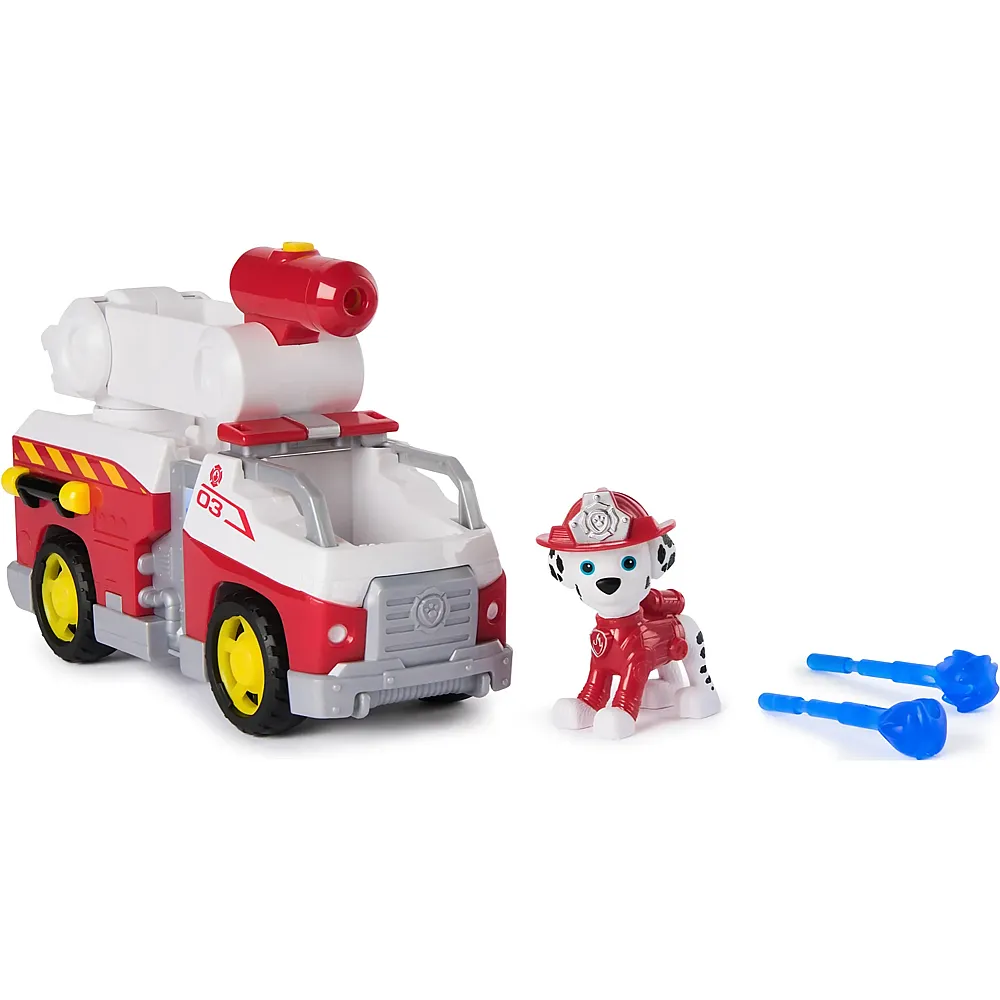 Spin Master Paw Patrol Fire Rescue Marshalls Feuerwehr-Fahrzeug mit kippbarer Leiter