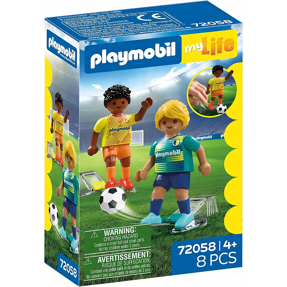 PLAYMOBIL My Life Fussballspieler und Fussballspielerin 72058