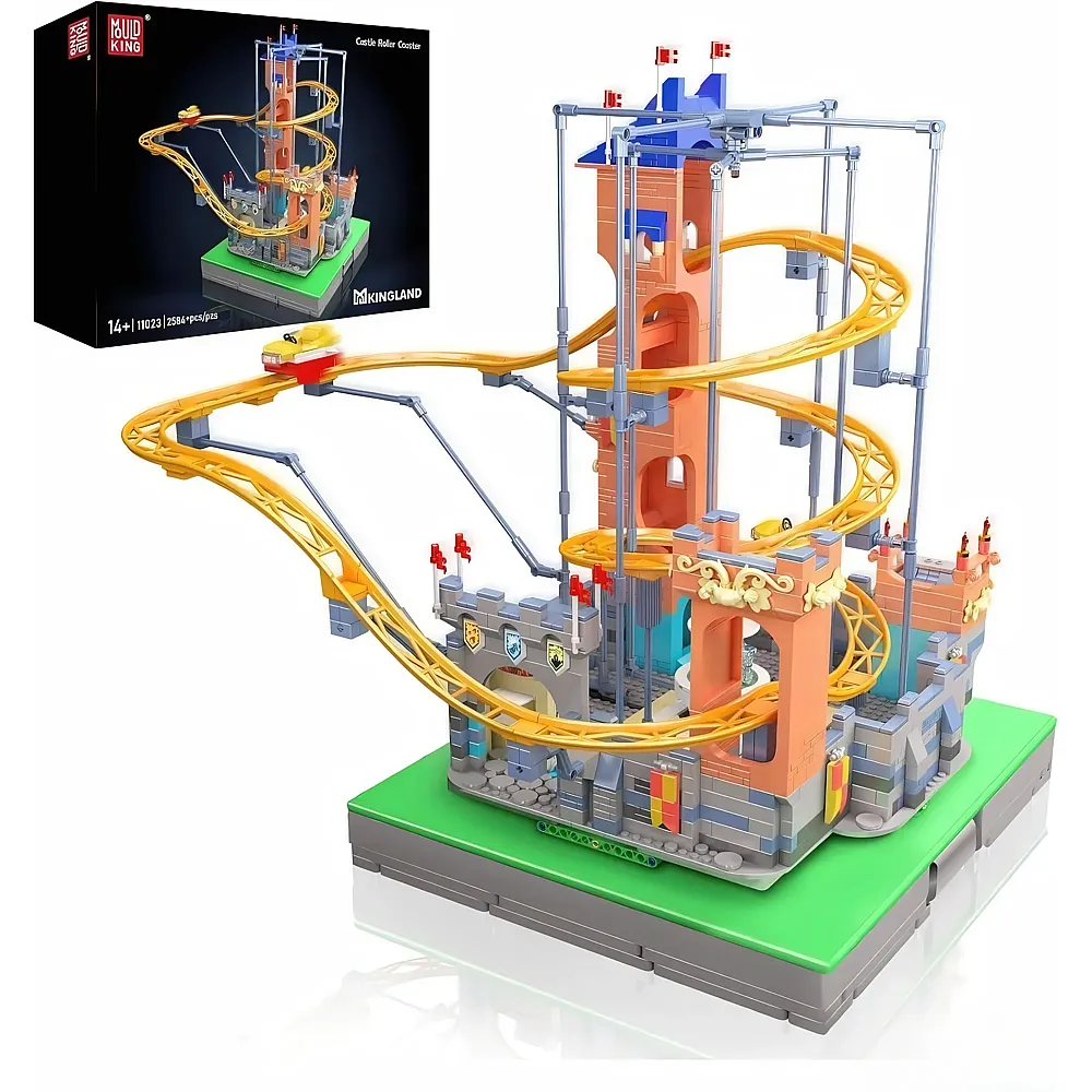 meinspielzeug - Mould King Kingland Castle Roller Coaster 11023 | Klemmbausteine Stadtleben