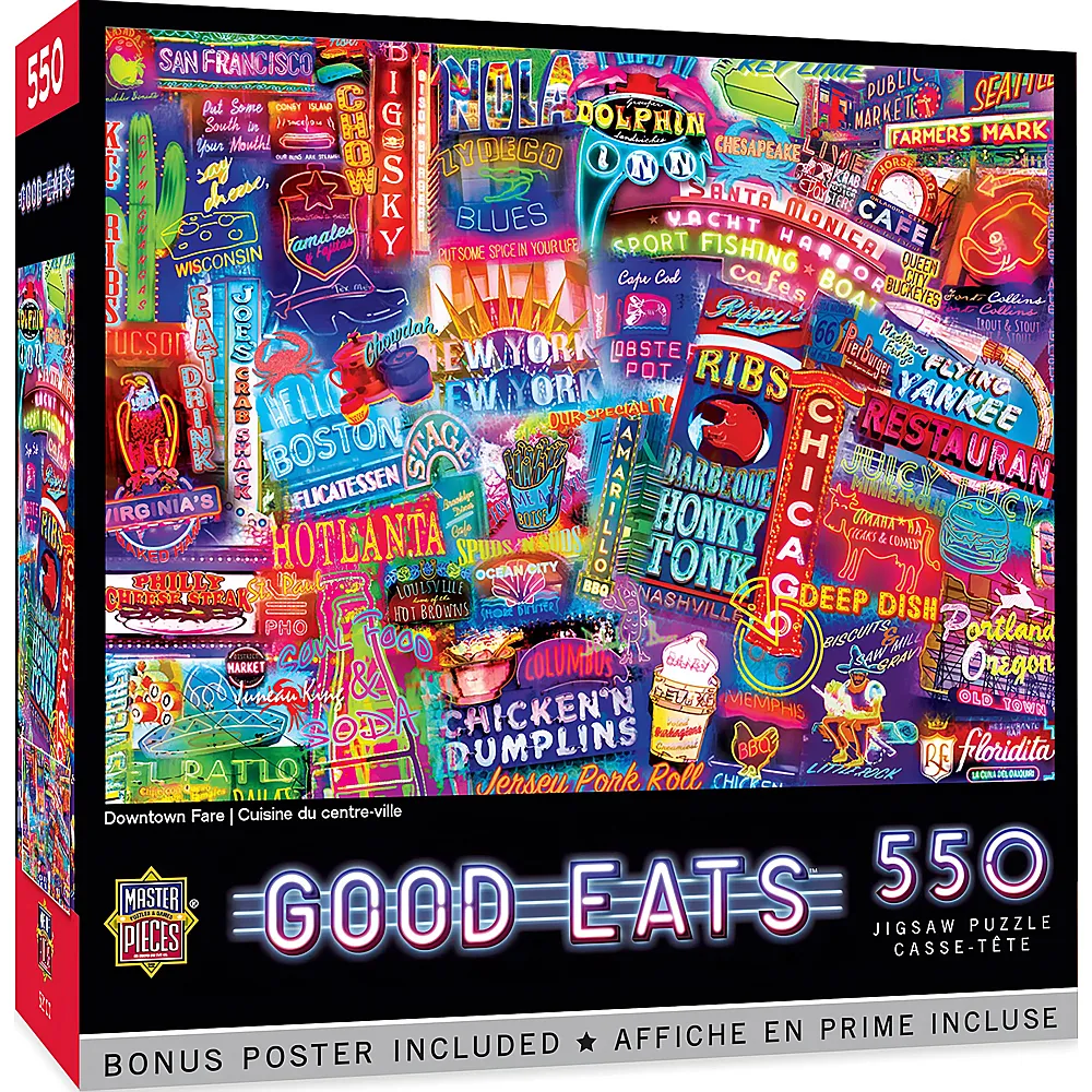 Master Pieces Puzzle Good Eats Downtown Fare - 550 Teile