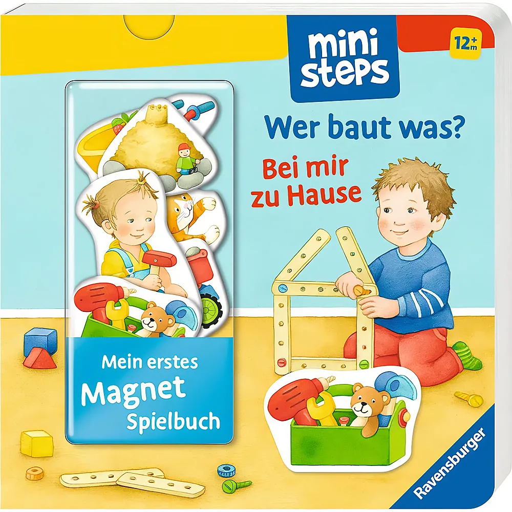 Ravensburger ministeps Mein erstes Magnetbuch: Wer baut was Bei mir zu Hause