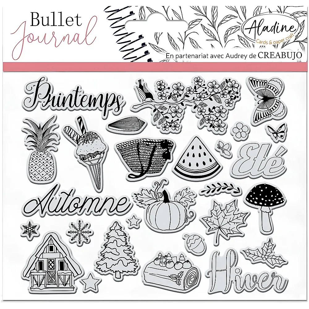 meinspielzeug - Aladine Bullet Journal Stempel Jahreszeiten | Stempelsets