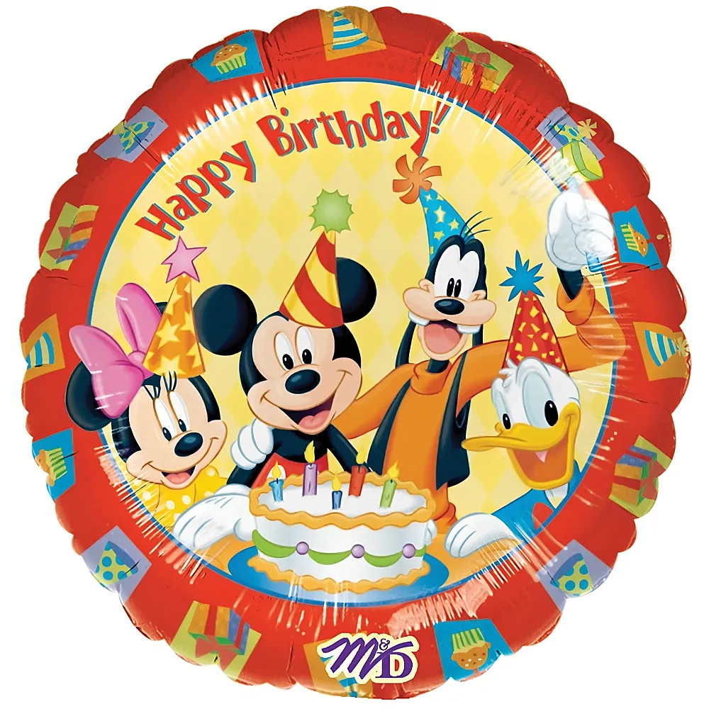 Amscan Mickey Mouse Folienballon Rot 45cm | Kindergeburtstag