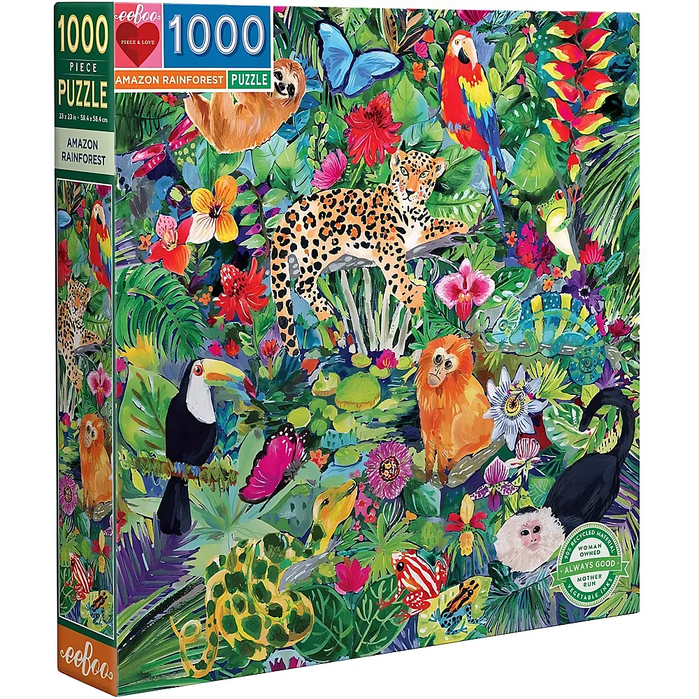eeBoo Puzzle Amazon Rainforest 1000Teile | Puzzle 1000 Teile