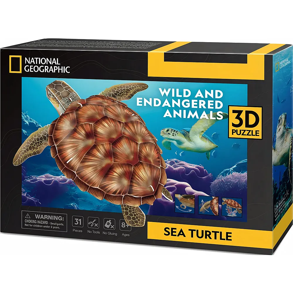 Cubic Fun Puzzle National Geographic 3D Meeresschildkr�te 31Teile