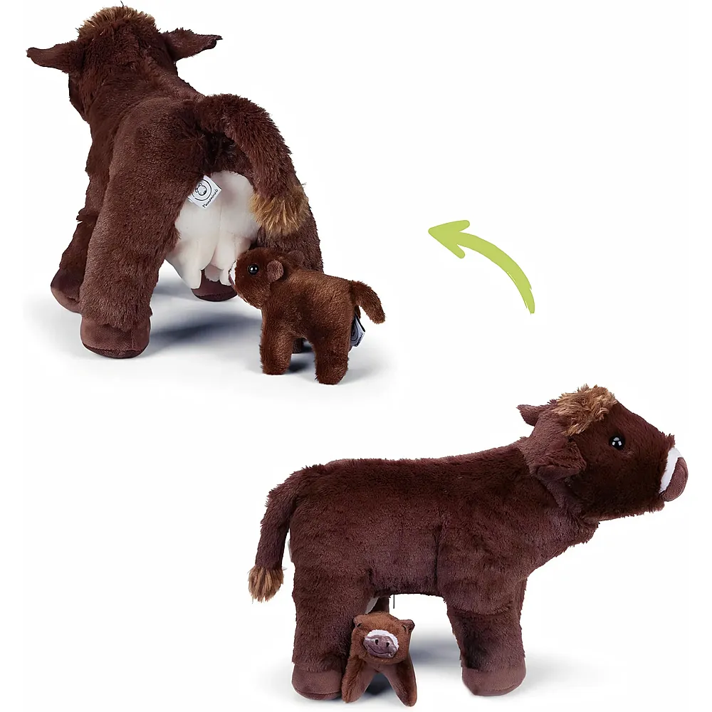 Mamanimals Kuh mit einem Baby - 35 cm