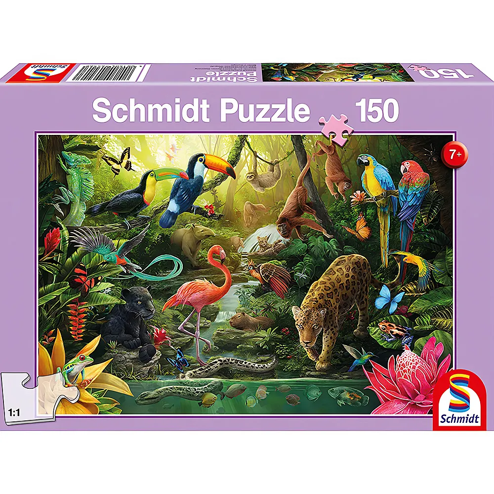 Schmidt Puzzle Urwaldbewohner 150Teile