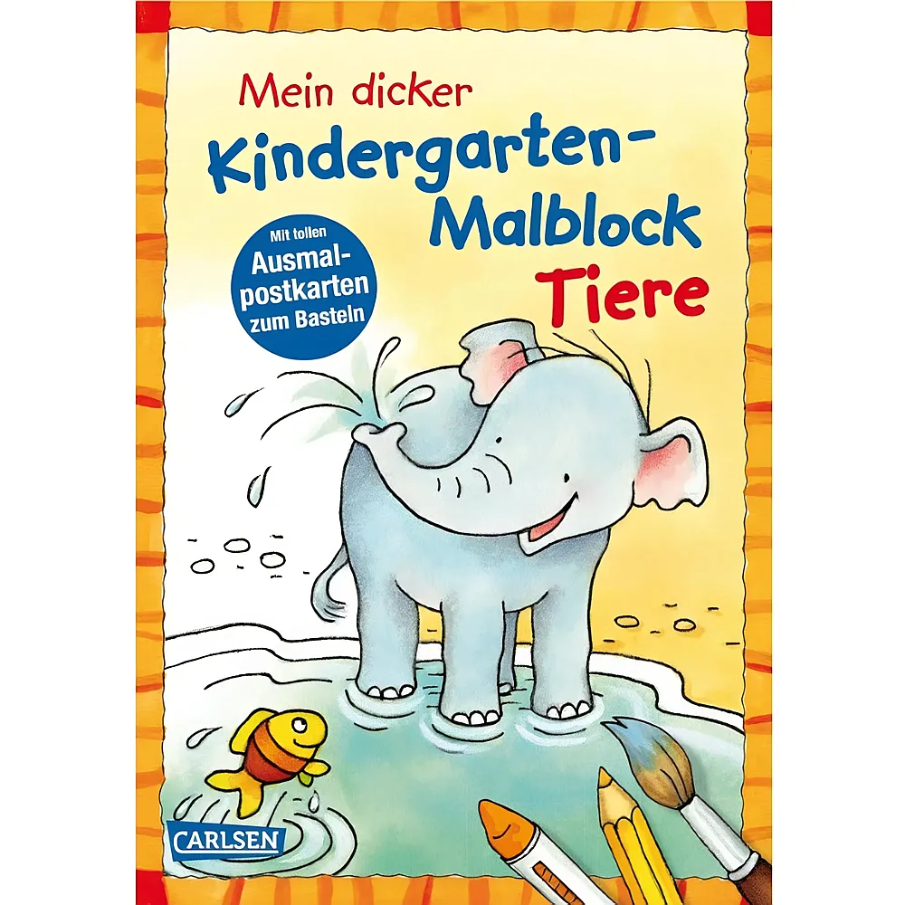 Carlsen Mein dicker Kindergarten- Malblock Tiere