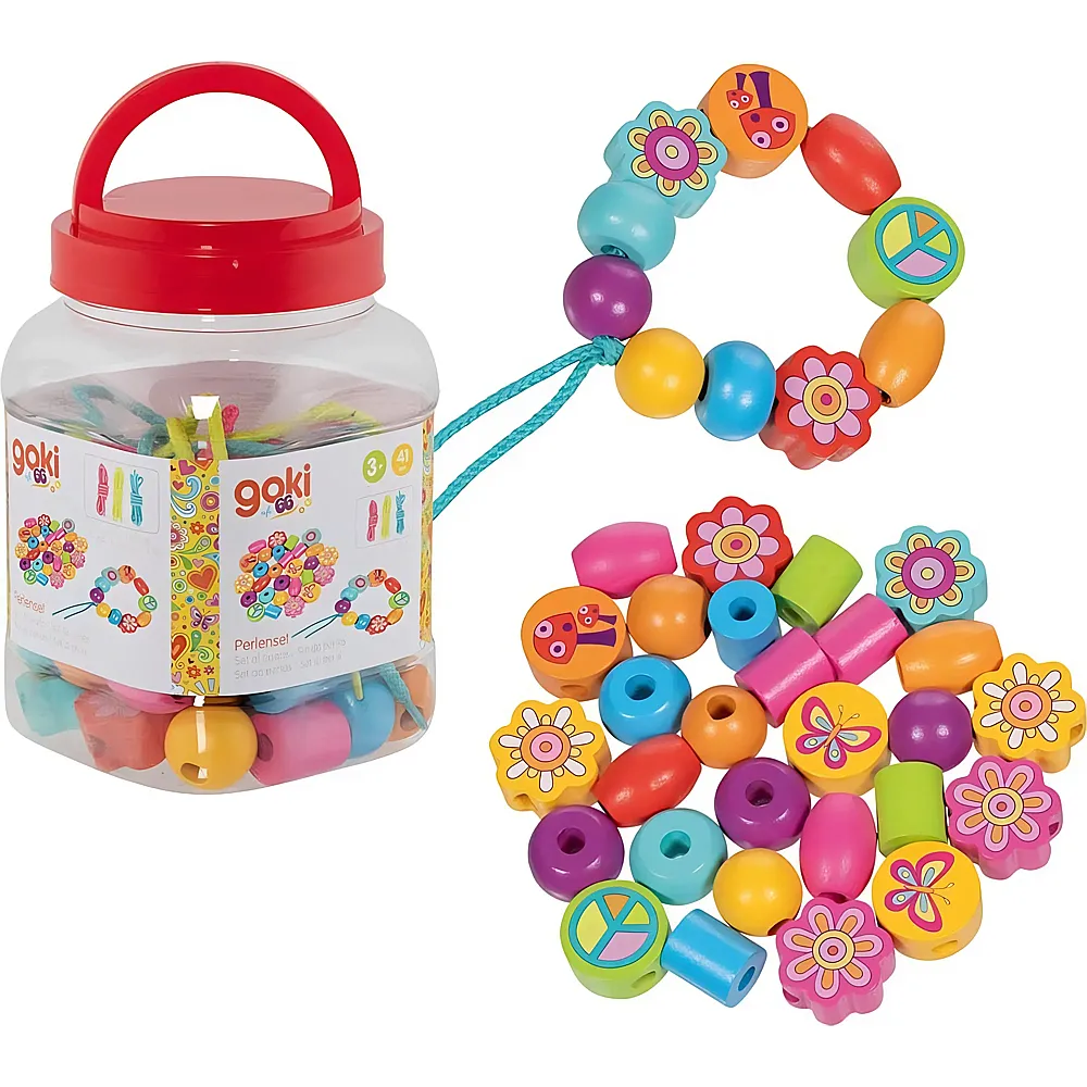 Goki Perlenset Flower Power - 41 Teile