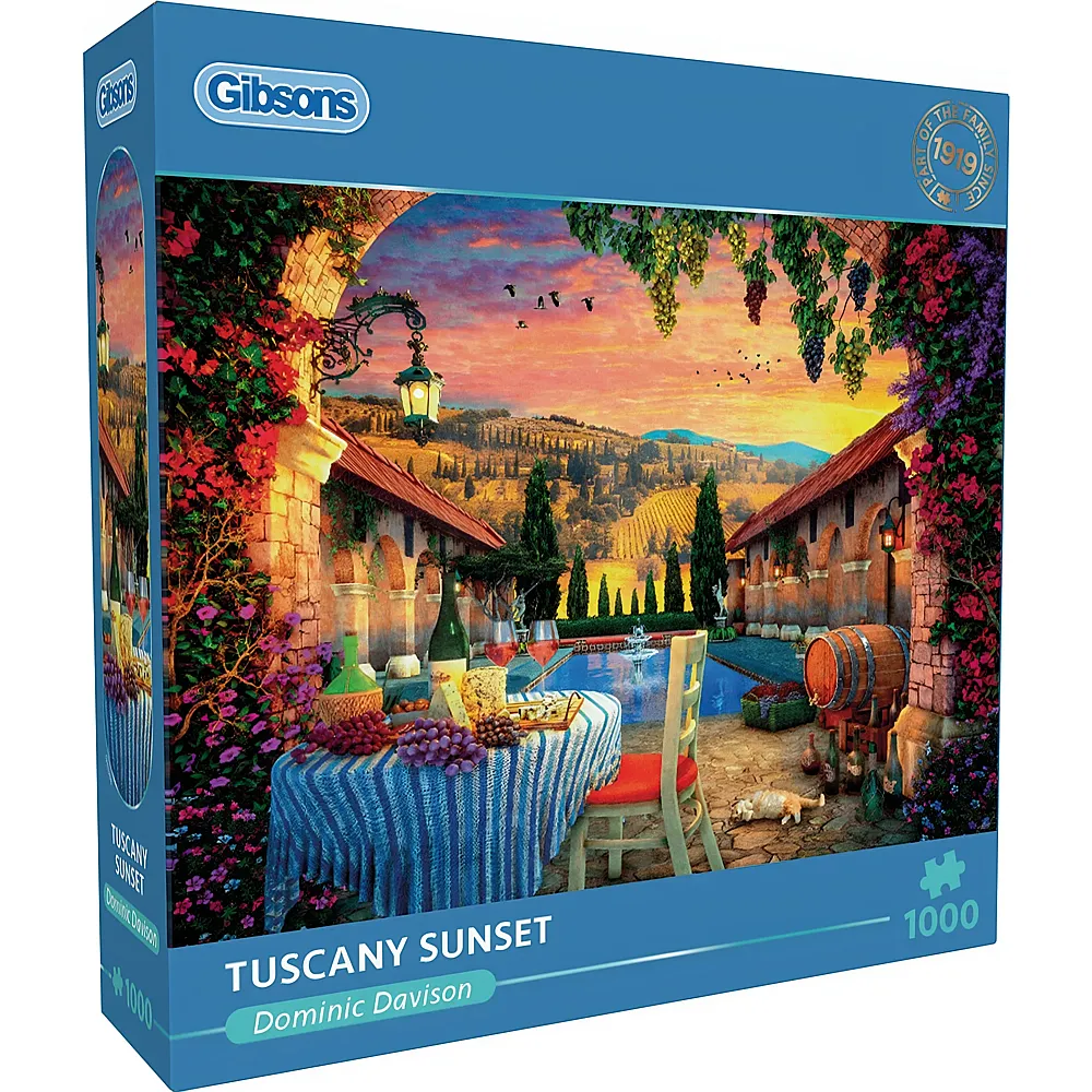 Gibsons Puzzle Dominic Davison Tuscany Sunset 1000Teile