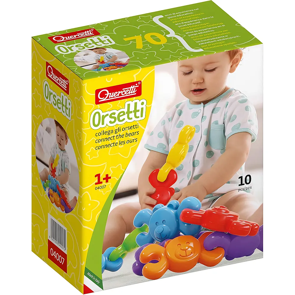 Quercetti Daisy B�re - ineinandergreifendes Spiel - 10 Teile - Lernspielzeug