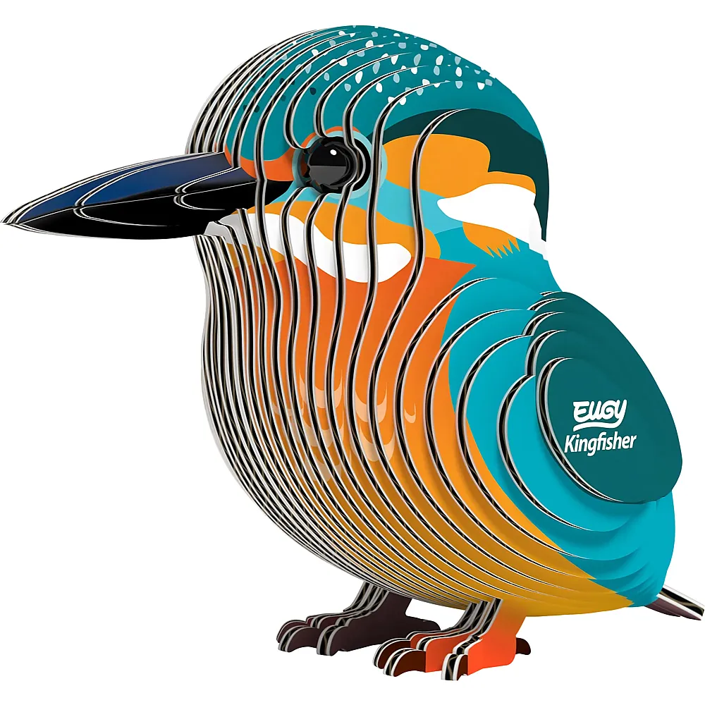 Eugy 3D Karton Figuren Eisvogel