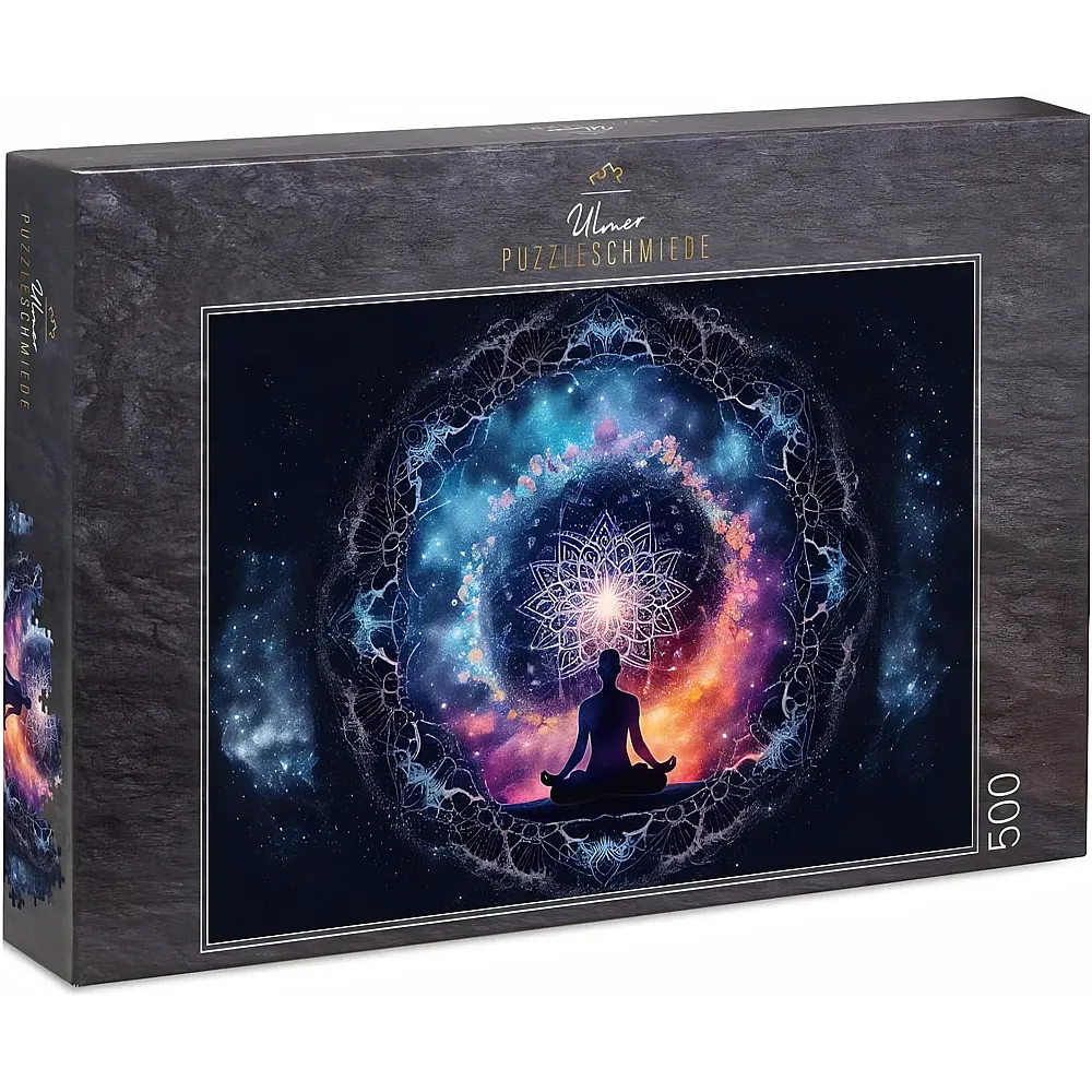 Ulmer Puzzleschmiede Chakra - meditatives Motiv mit Mandala-Symbol - 500 Teile