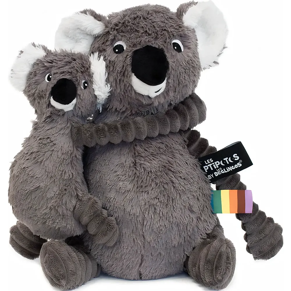 Les D�glingos Trankilou die Koala-Mama mit Baby - 33 cm