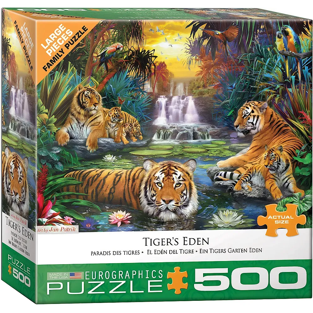Eurographics Puzzle Tiger's Eden - 500 Teile