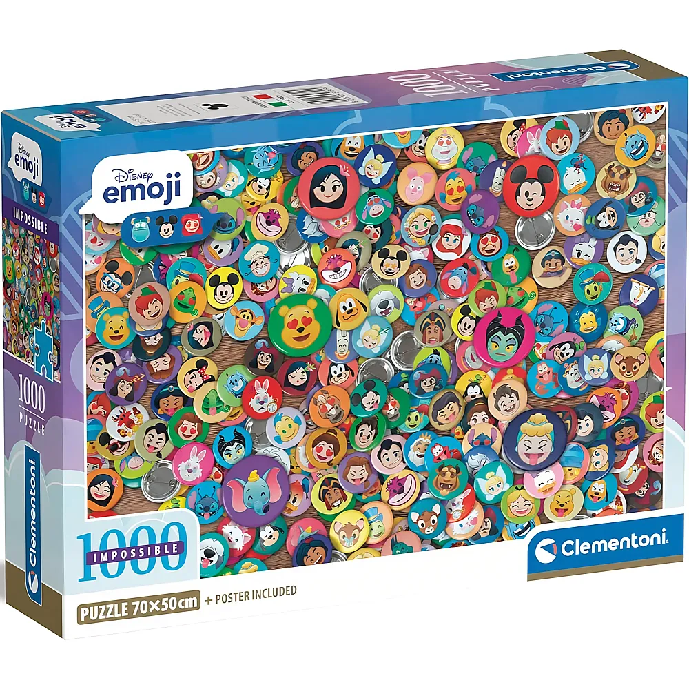 Clementoni Puzzle Impossible Disney Emoji - 1000 Teile