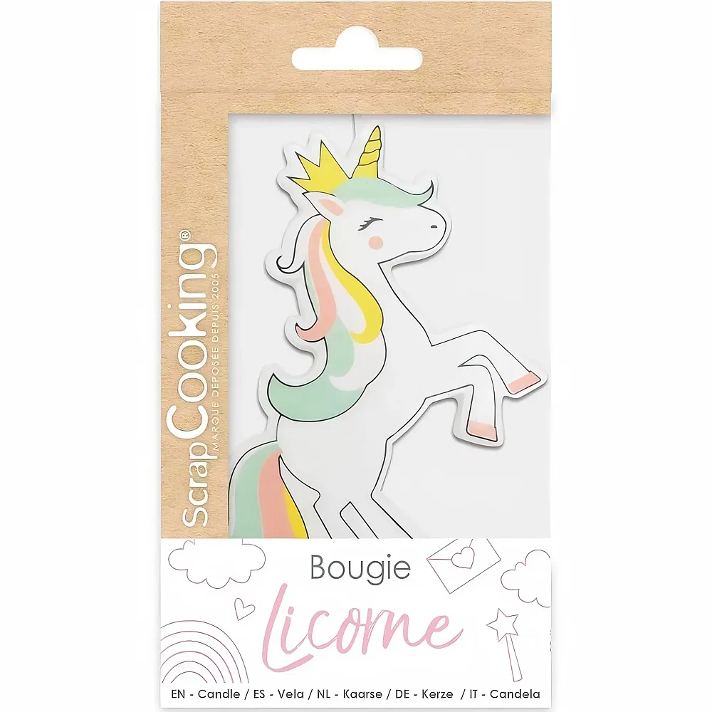 ScrapCooking Bougie Xxl Licorne