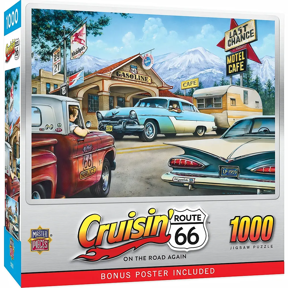 Master Pieces Puzzle Cruisin Route 66 Wieder unterwegs 1000Teile