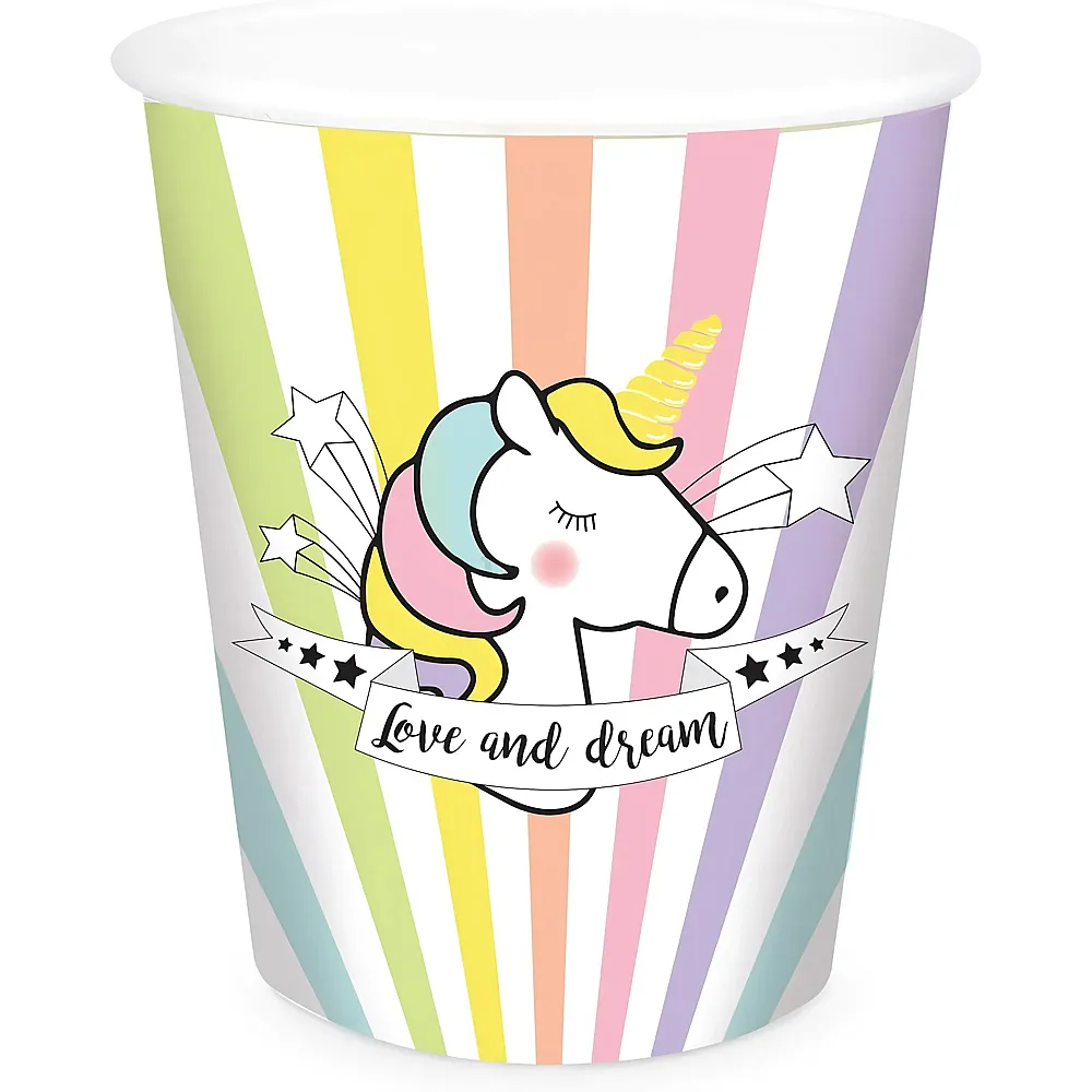 ScrapCooking Trinkbecher Einhorn 250ml - 8 Teile
