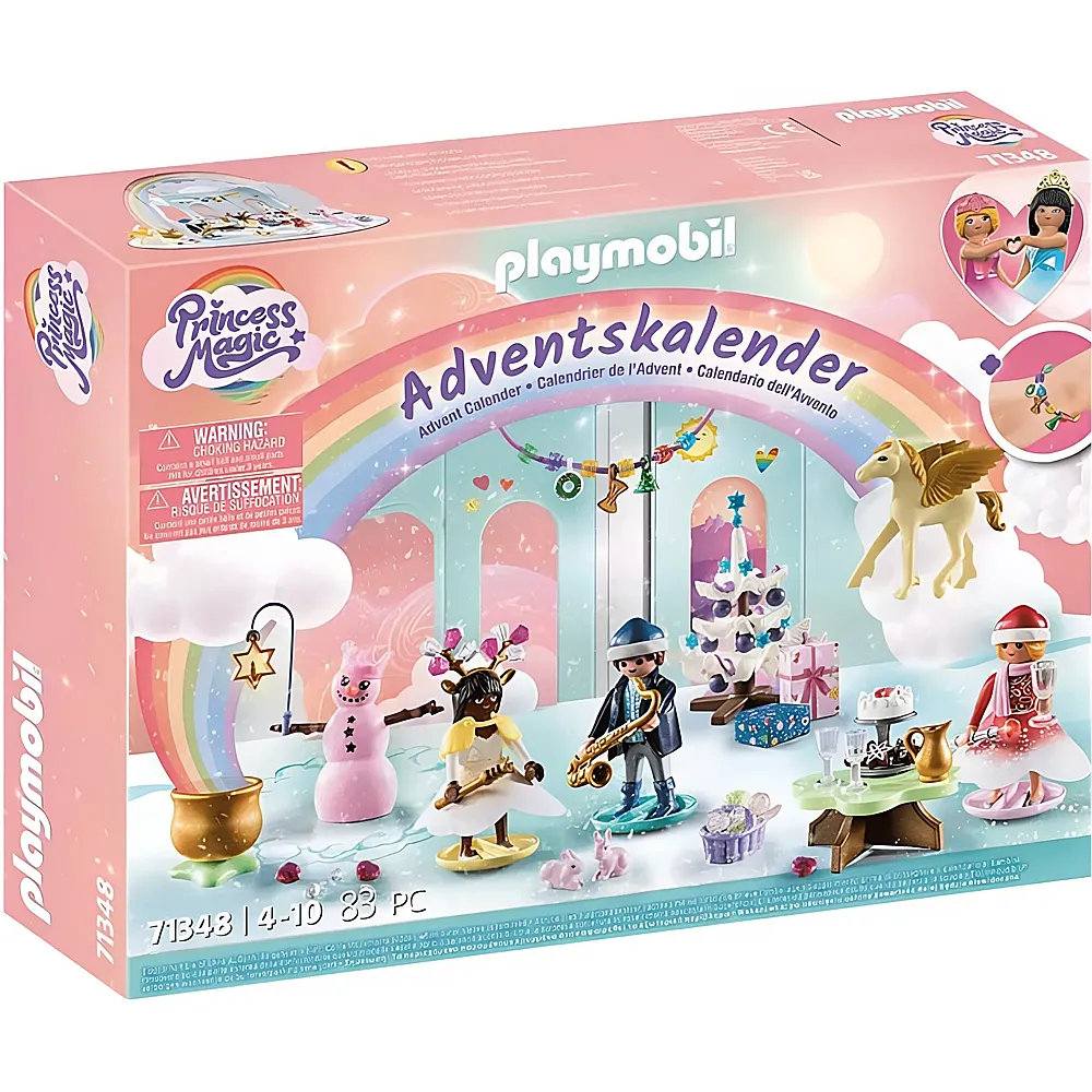 PLAYMOBIL Princess Magic Adventskalender Weihnachtsfest unter dem Regenbogen 71348