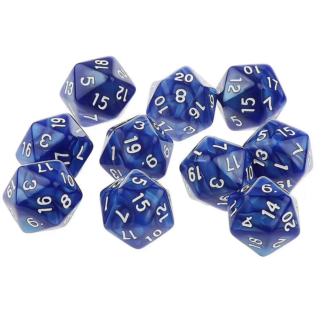 Yourandoll 10 ST�CKE Polyedrische W�rfel D20 W�rfel Dice Spielw�rfel for DND RPG Tischspiele Blau - Suche