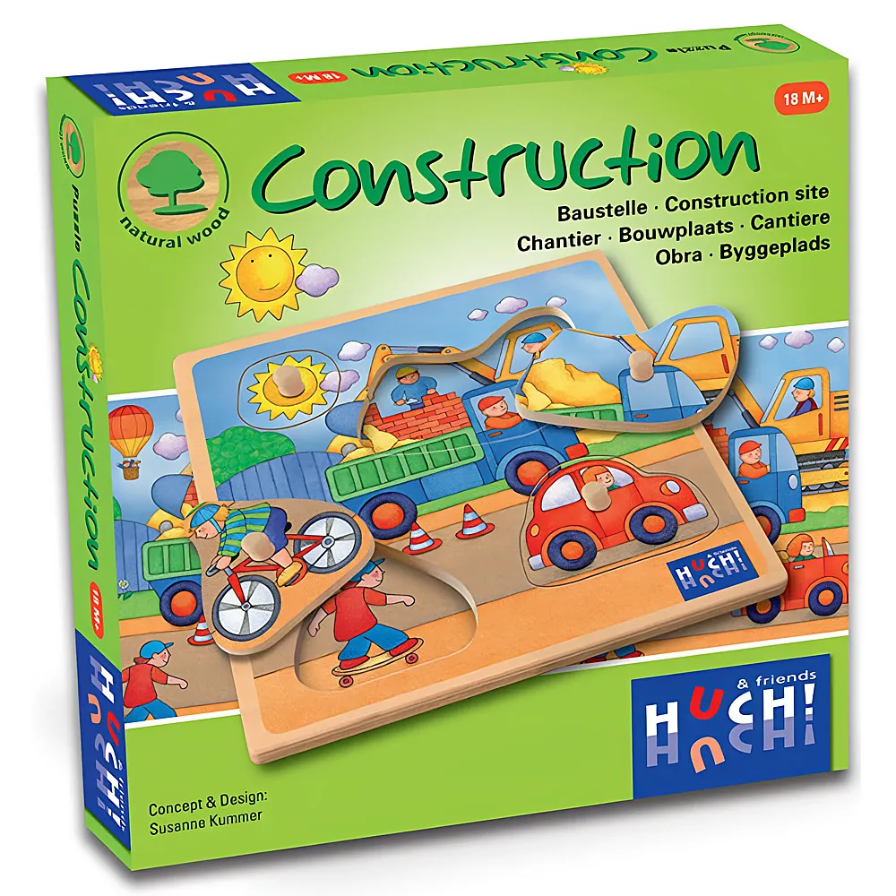HUCH Holzpuzzle Construction | Kleinkind-Puzzle