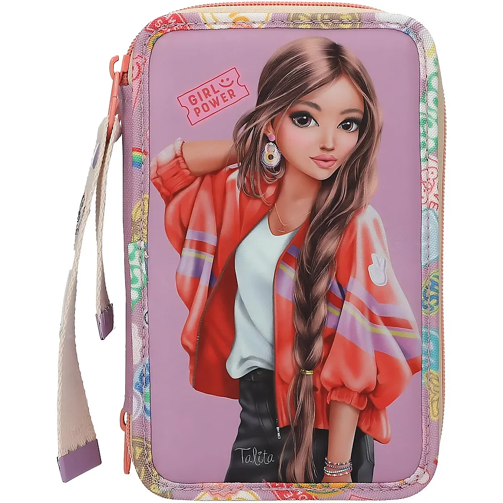 Depesche Top Model Gef�llte 3-Fach Federtasche in Lila