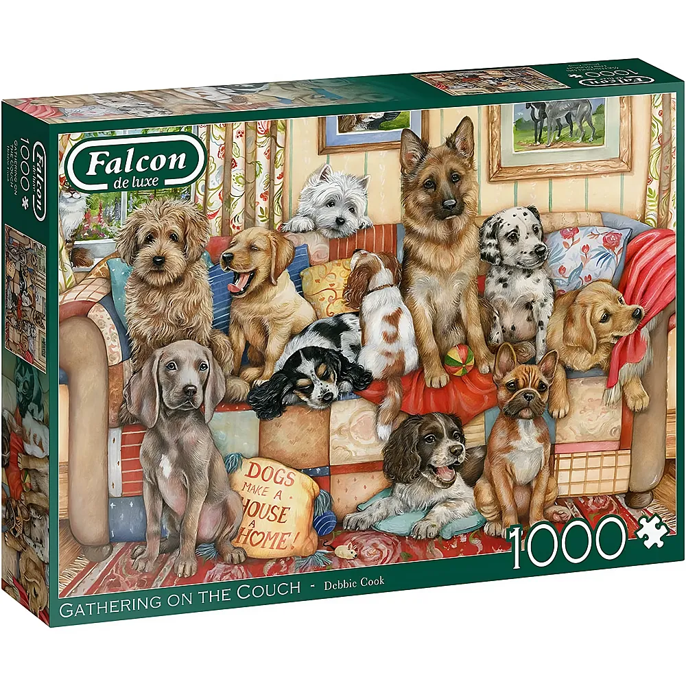 Falcon Puzzle Debbie Cook Gathering on the Couch - 1000 Teile