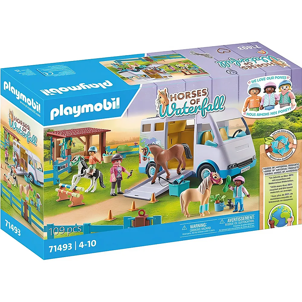 PLAYMOBIL Horses of Waterfall Mobile Reitschule 71493