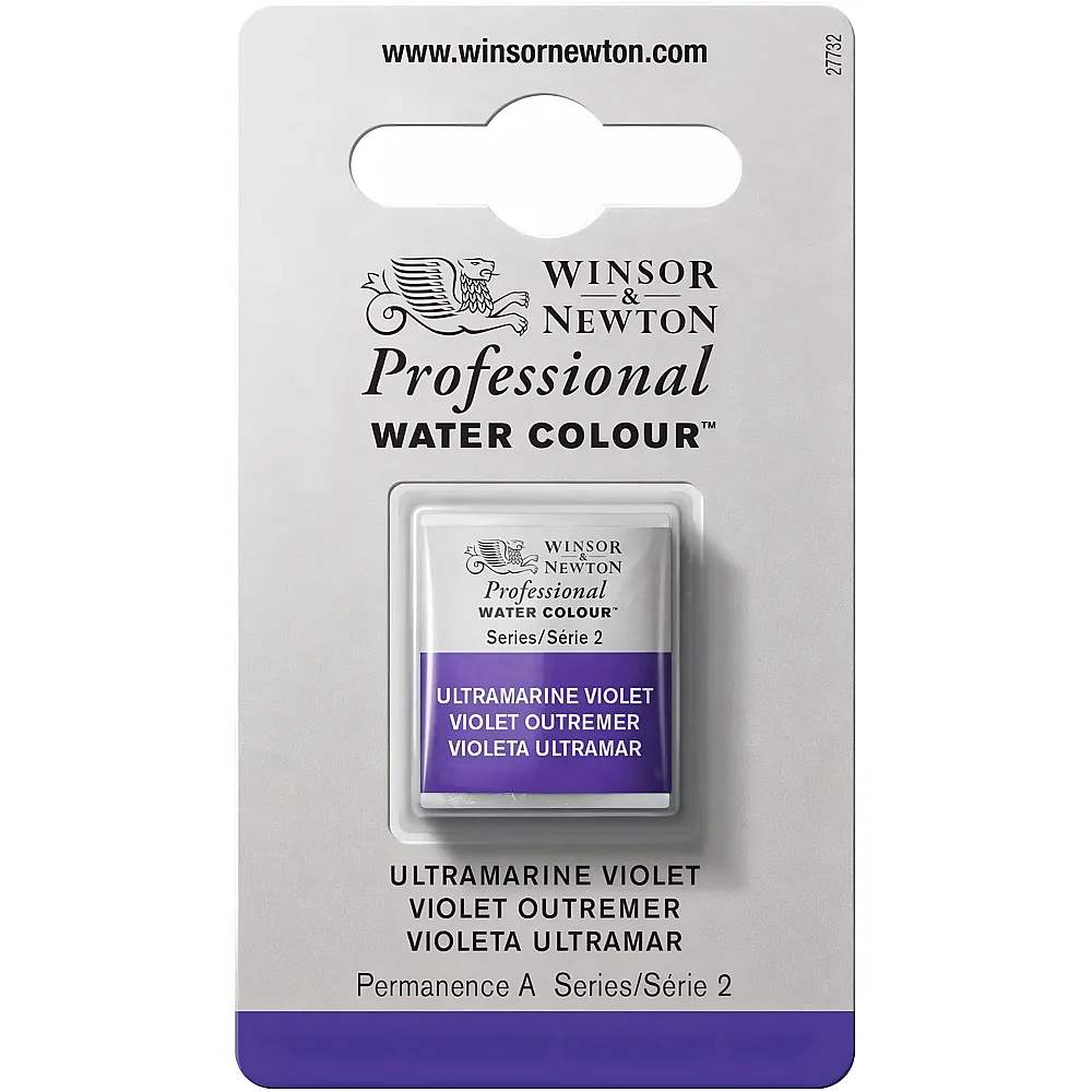 Winsor & Newton Professional Water Colour Aquarellfarbe Ultramarinviolett - 1/2 Napf