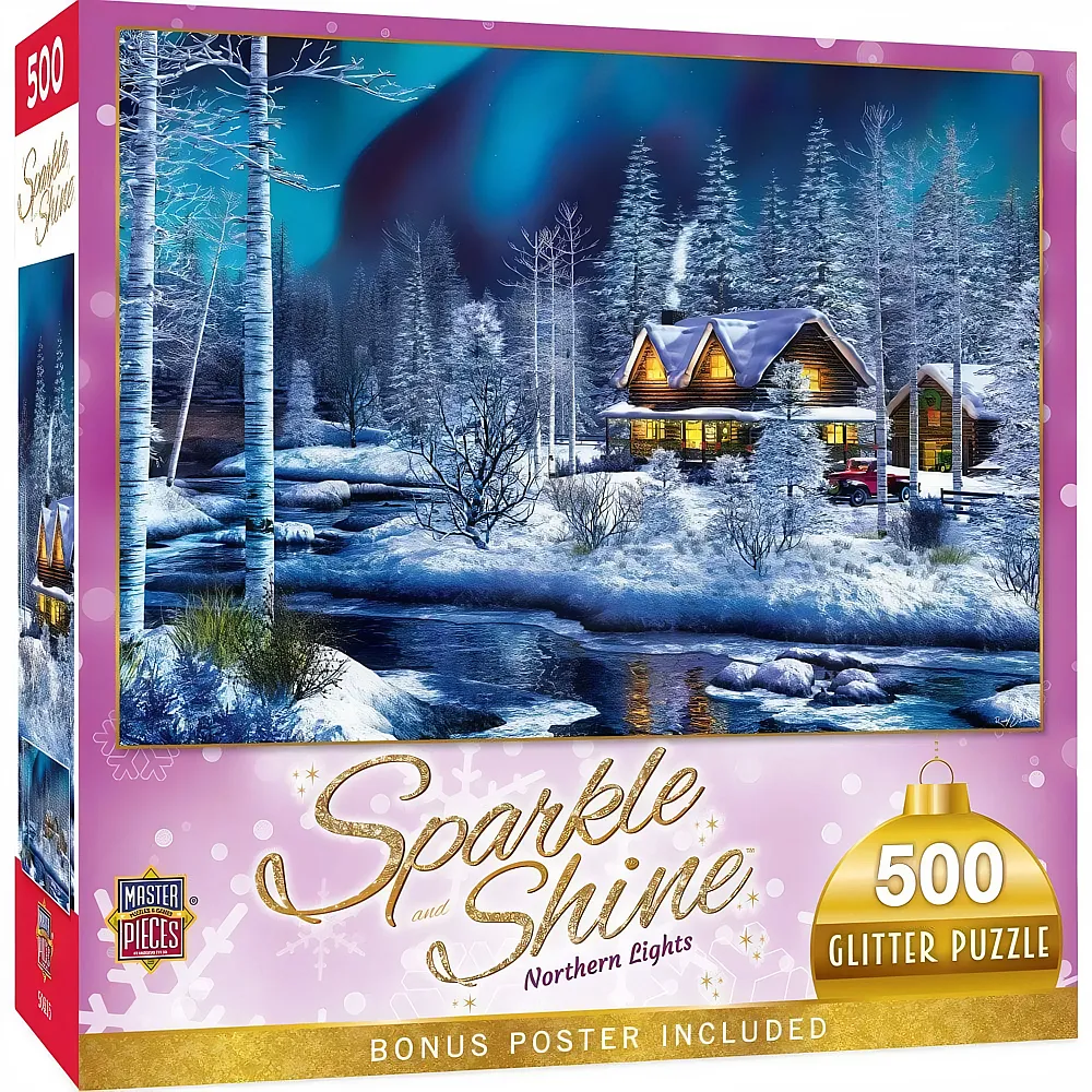 Master Pieces Sparkle Shine Nordlichter - Glitzer Puzzle - 500 Teile