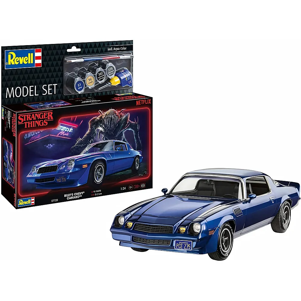 meinspielzeug - Revell Model Set Modellbau Stranger Things Chevy Camaro Z/28 - 91 Teile | Modellbausatz Fahrzeuge