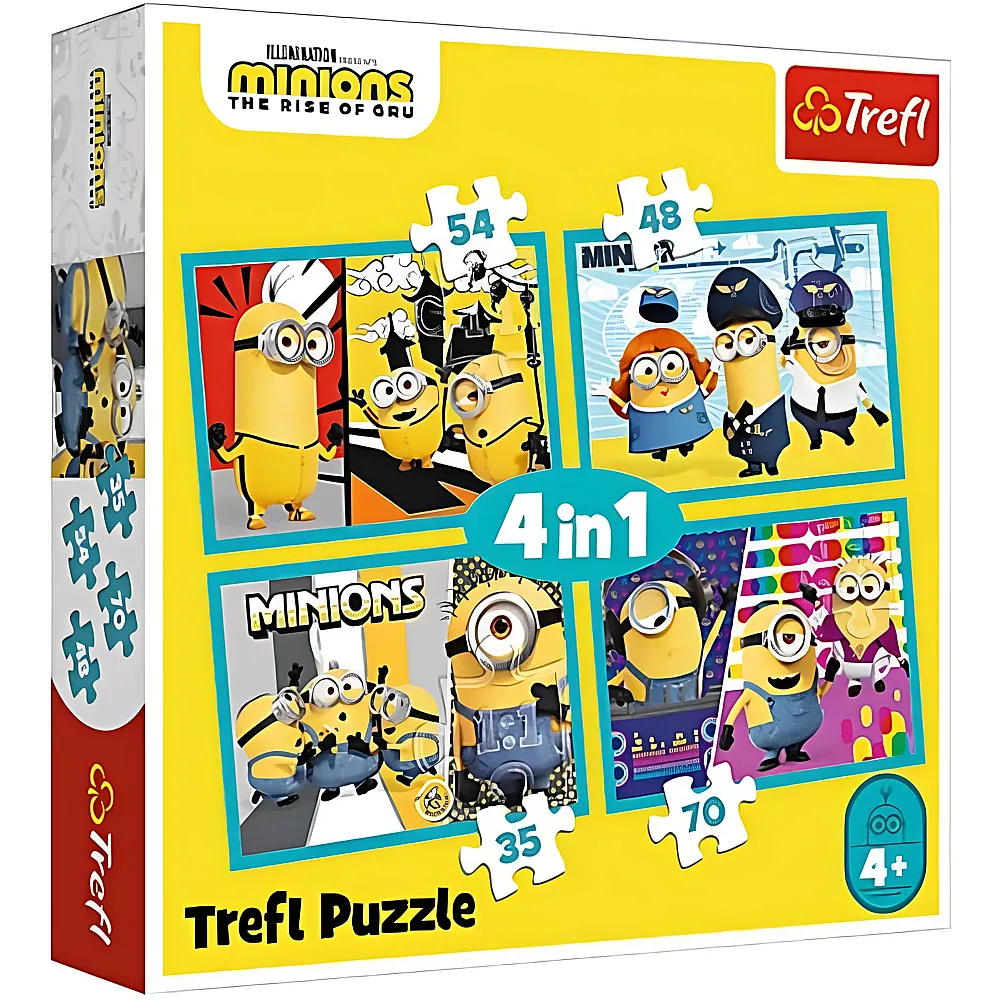 Trefl Minions 2 - Puzzle 34339 4in1 - 35-70 Teile