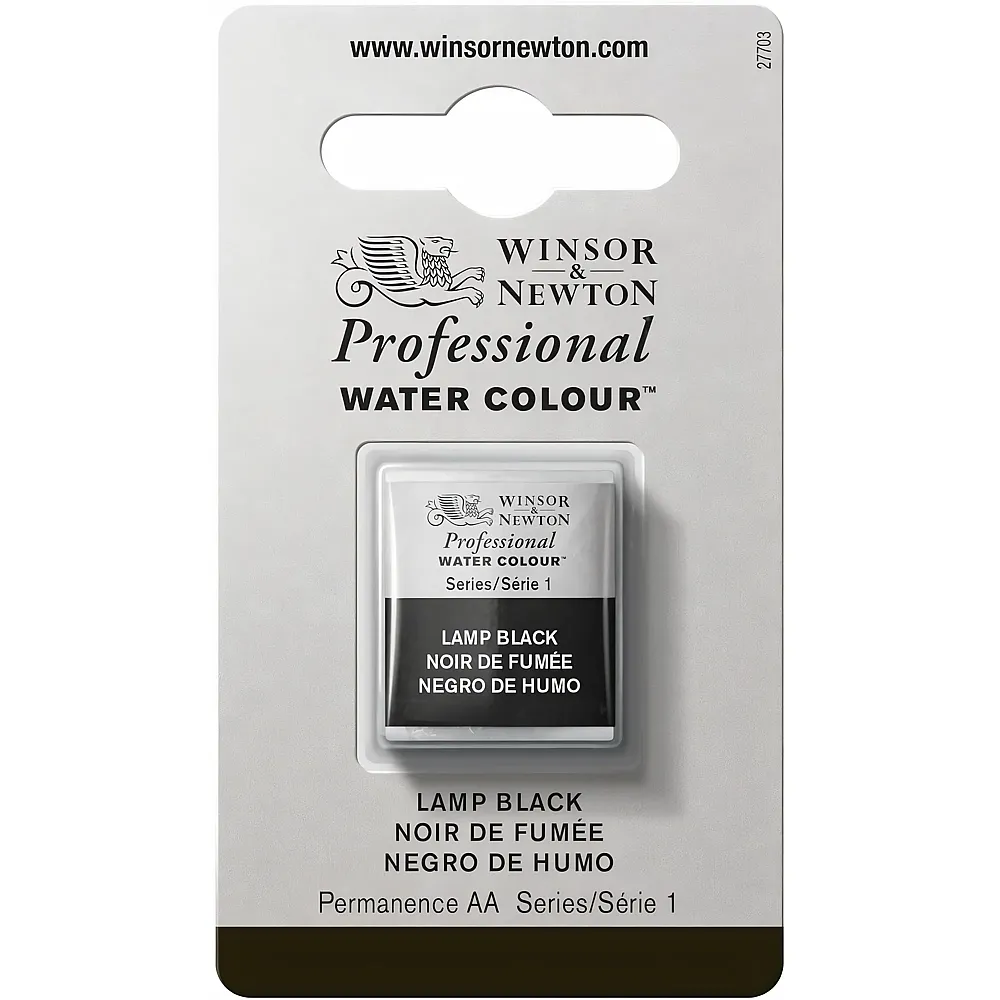 Winsor & Newton W&n Prof. Water Colour 1/2 Npfchen Lampenschwarz