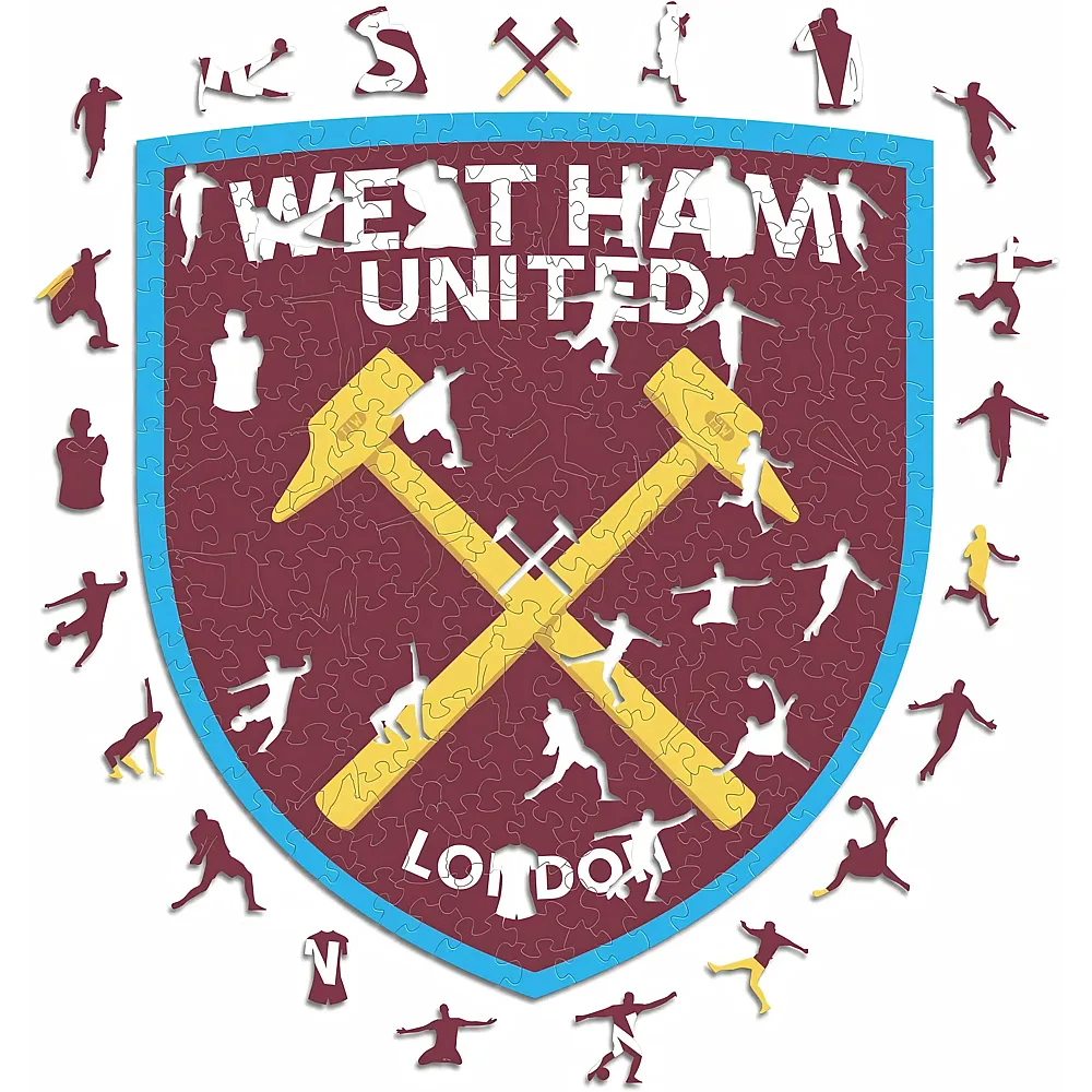 meinspielzeug - Iconic Puzzle West Ham United Crest - 270 Teile | Holzpuzzle