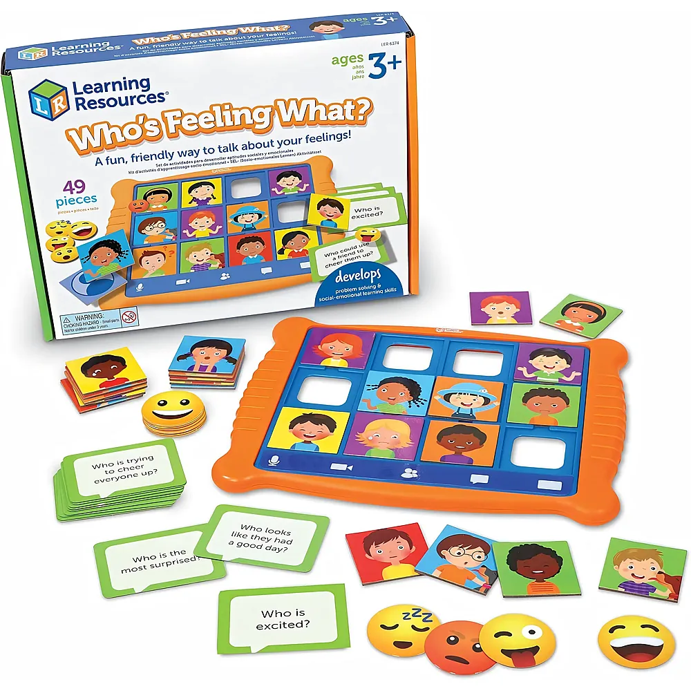 Learning Resources Wer f�hlt was Sozio-emotionale Lernspiele, Kommunikationsspiele f�r Kinder, Lernspielzeug Emotionen