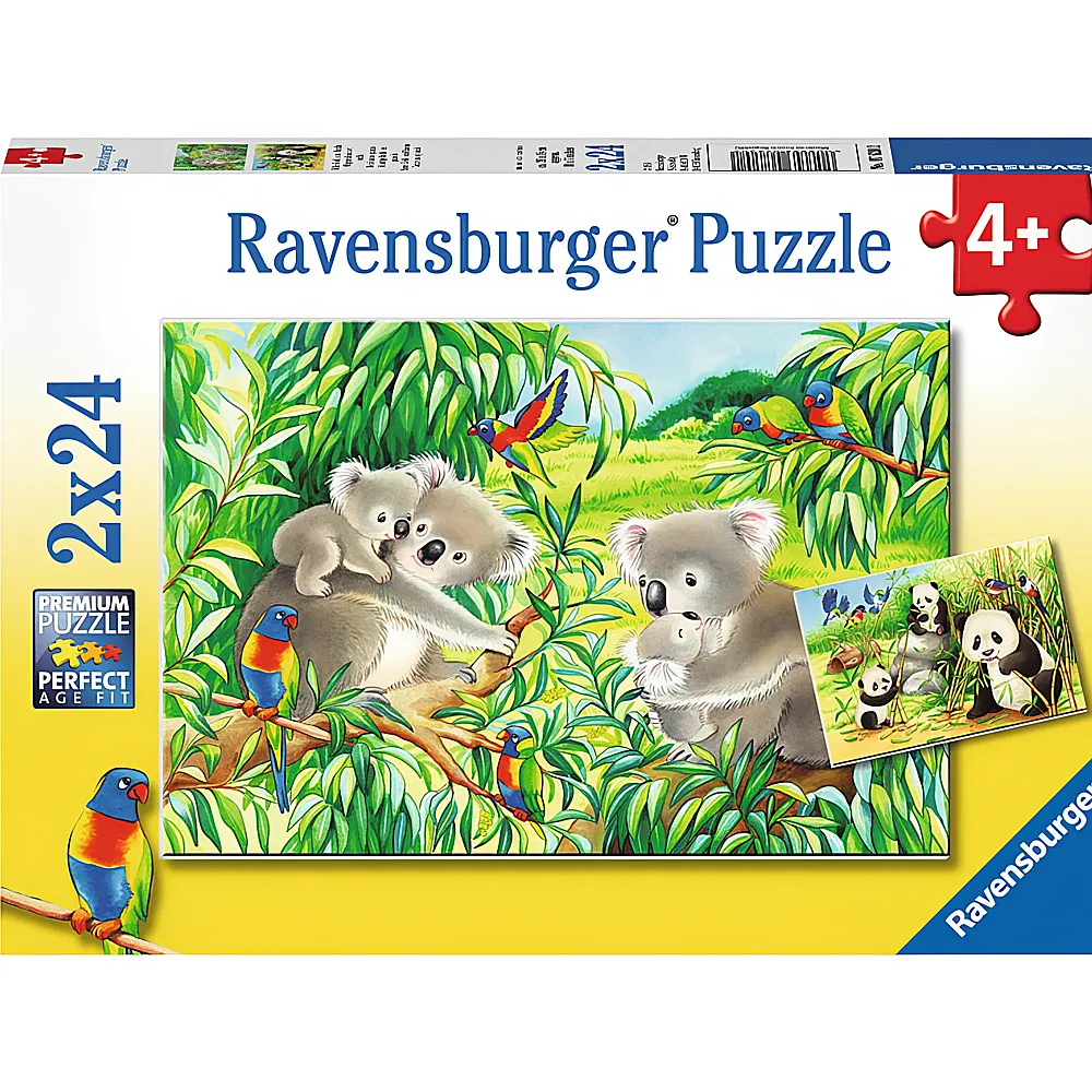 Ravensburger Puzzle Ssse Koalas und Pandas 2x24