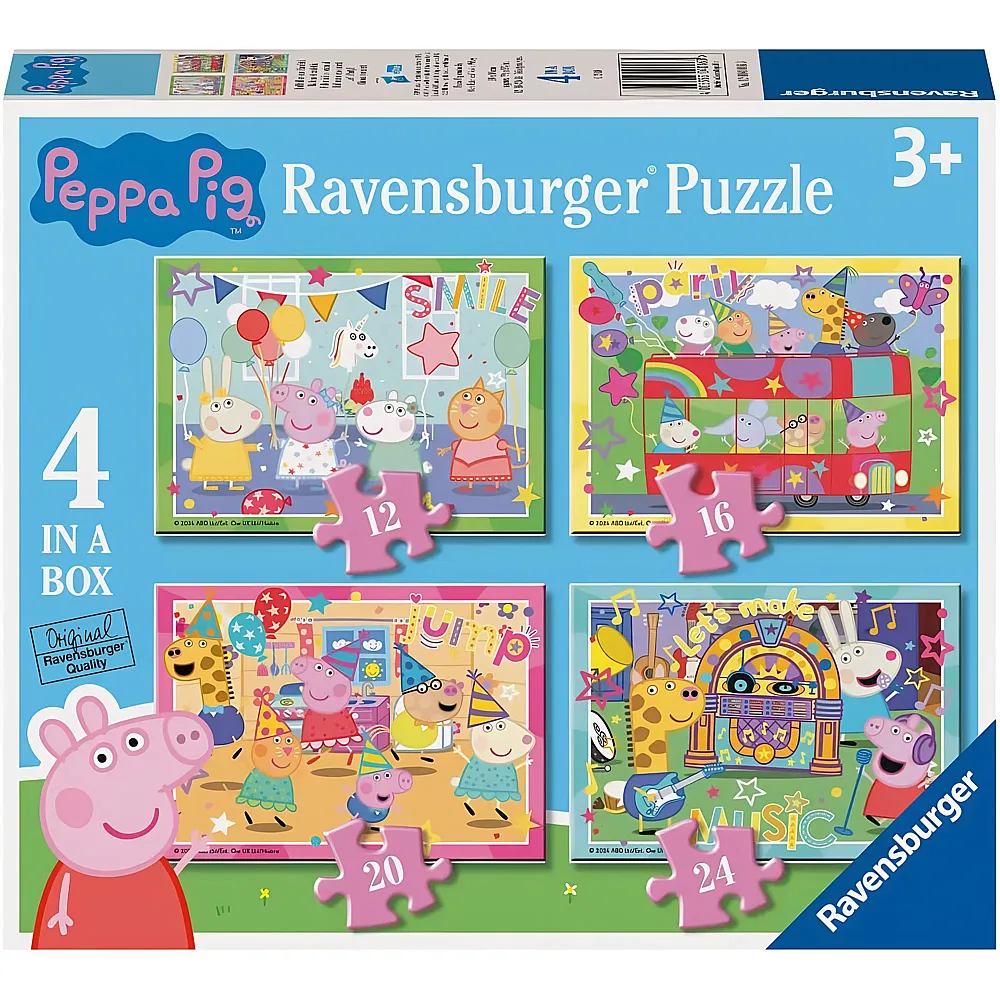 Ravensburger Puzzle 4in1 Peppa Pig 12-24
