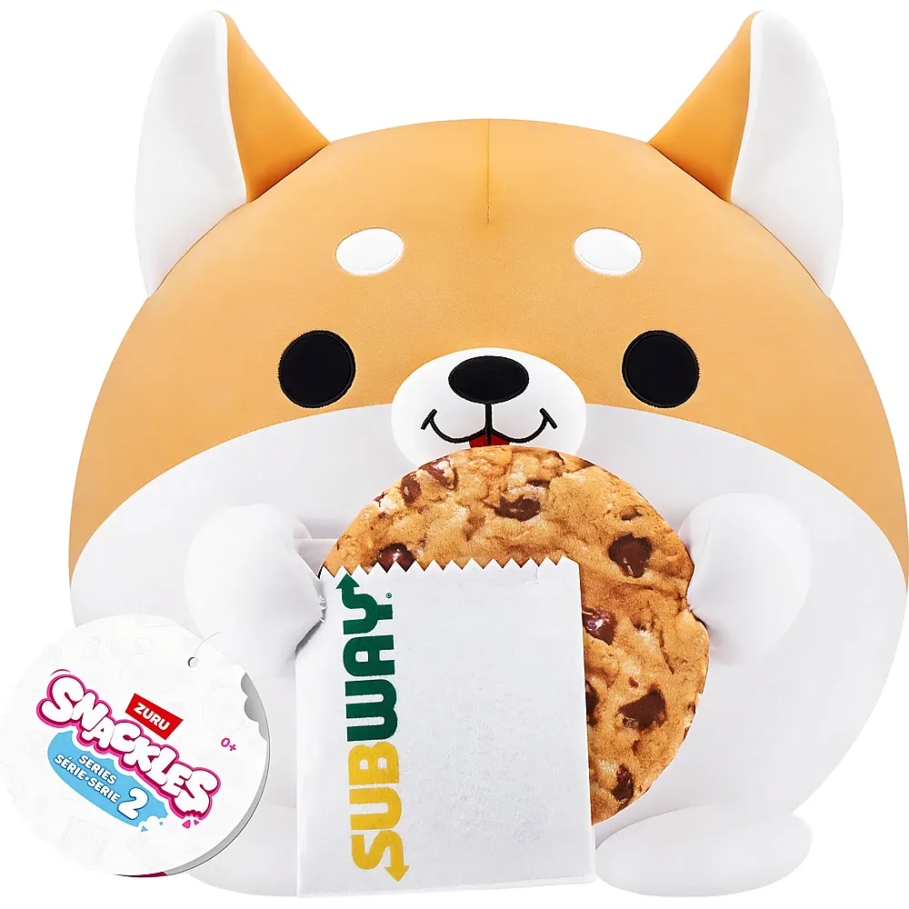 meinspielzeug - Zuru Snackles Corgi Shaun mit Subway Cookie 35cm | Hunde Pl�sch