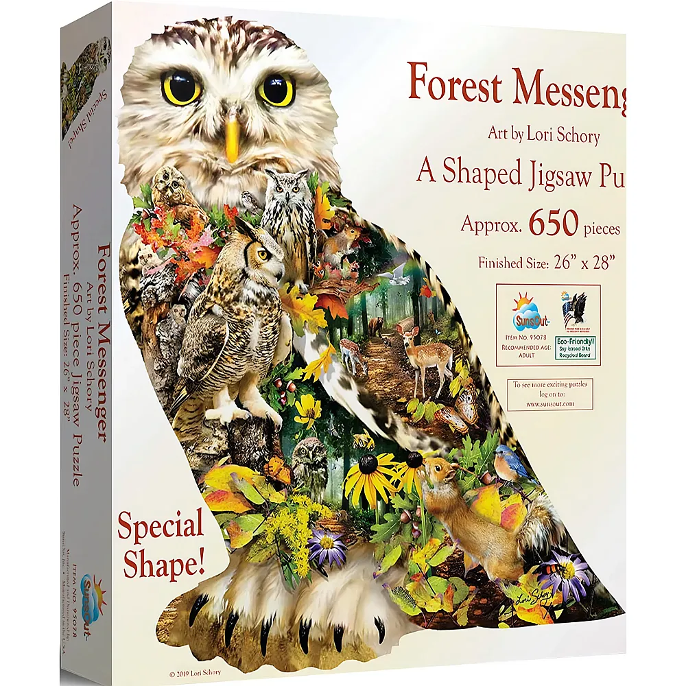 SunsOut Puzzle Lori Schory Forest Messenger - 650 Teile