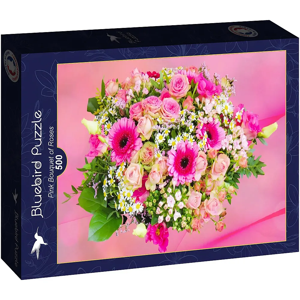 Bluebird Puzzle Pink Bouquet of Roses 500Teile